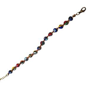 Vintage Murano Glass Millefiore Beaded Bracelet
